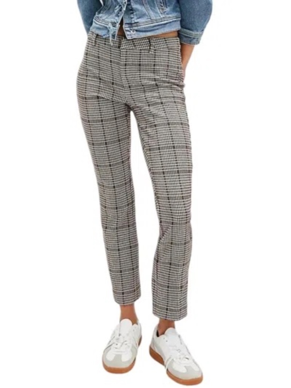 Free People Molly Slim Plaid Pants / Trousers, Size 10